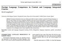Spain - CLIL article: Foreign Language Competence in Content and Language Integrated Courses David Lasagabaster